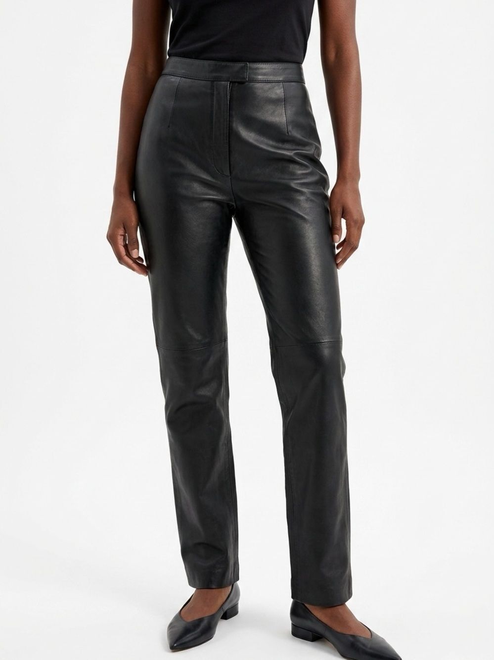 JLC NEW YORK | NEW WITH TAGS Vintage Black Leather Pants Lined Women’s Size 14
